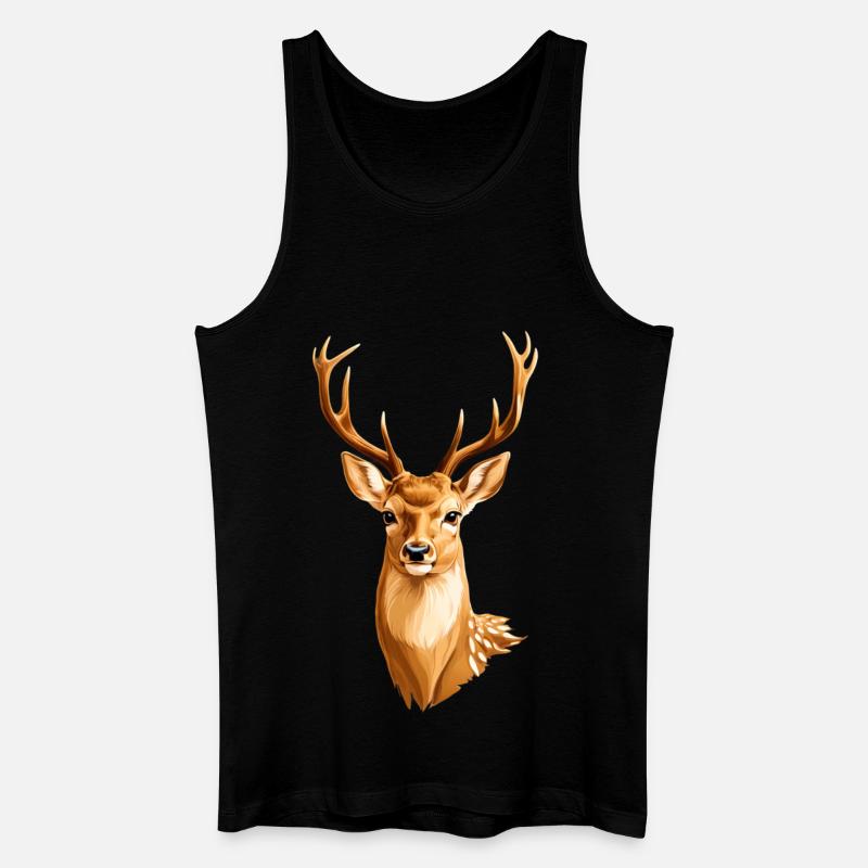 Cerf doré - Débardeur bio Homme - noir