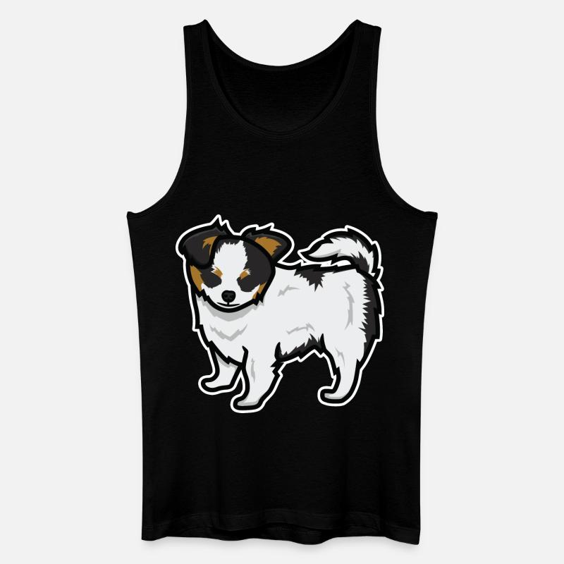 Hund Zeichnung - Männer Bio Tank Top - Schwarz