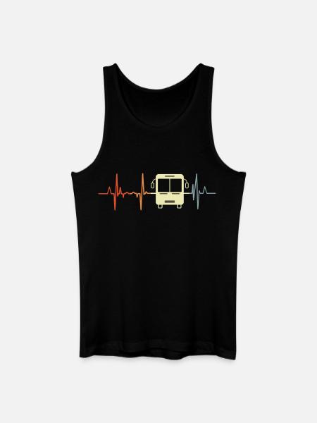 Bus Herzfrequenz - Männer Bio Tank Top - Schwarz