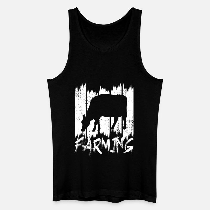 Rinderbauer - Männer Bio Tank Top - Schwarz