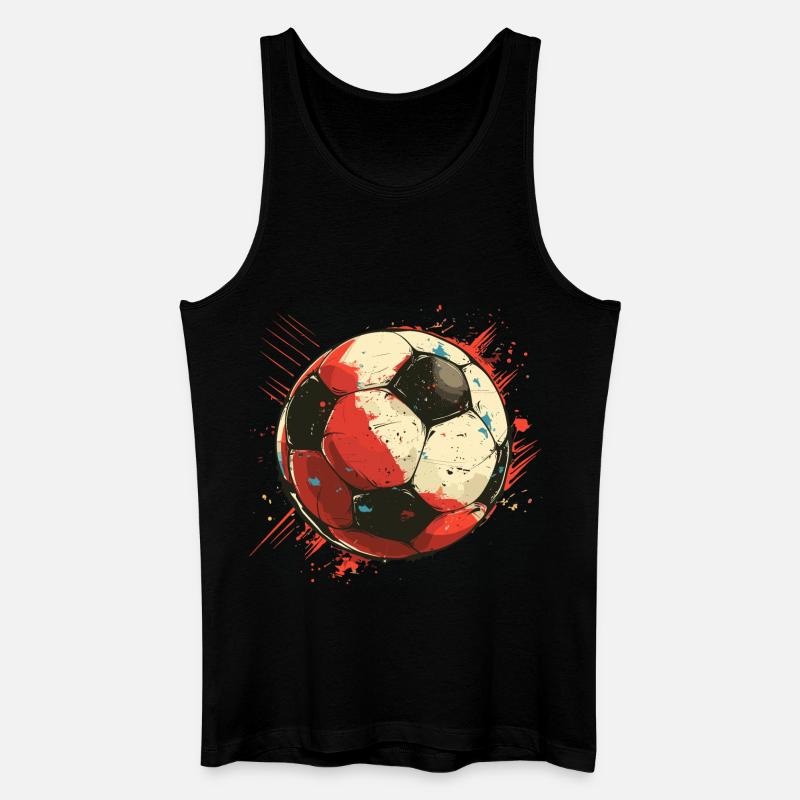 Fußball Grafik - Männer Bio Tank Top - Schwarz