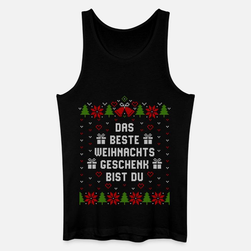 Das beste Weihnachtsgeschenk bist Du - Männer Bio Tank Top - Schwarz