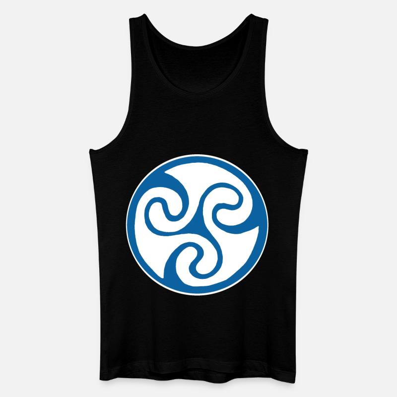 Blaues keltisches Symbol - Männer Bio Tank Top - Schwarz