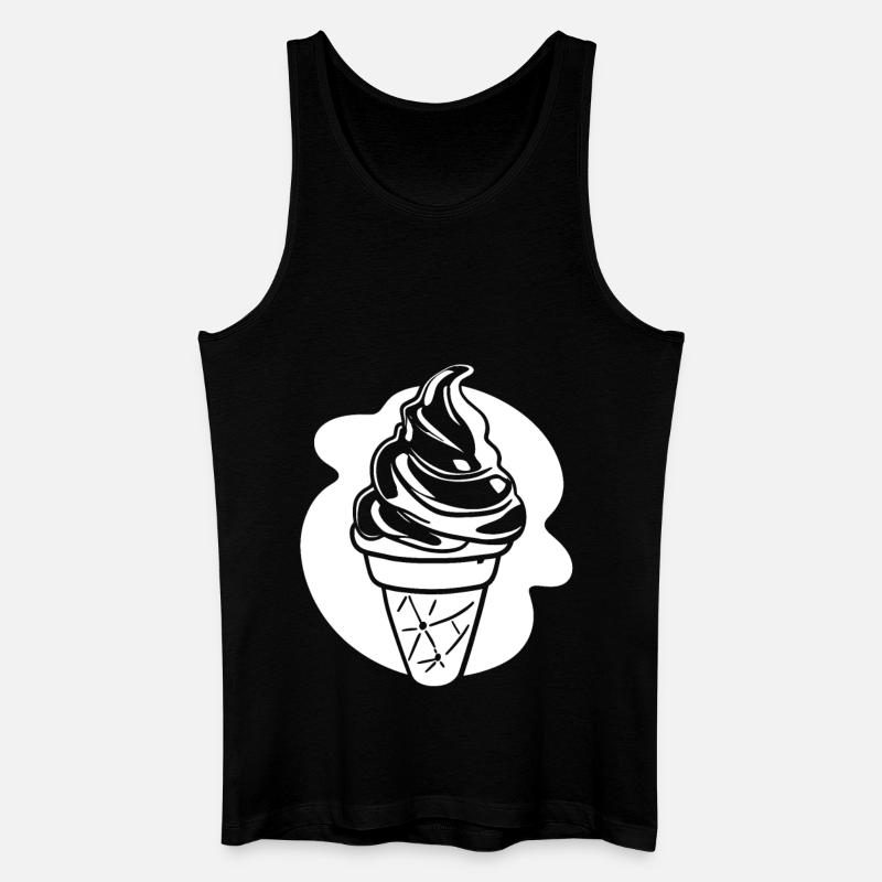 Eiscreme Zeichnung - Männer Bio Tank Top - Schwarz