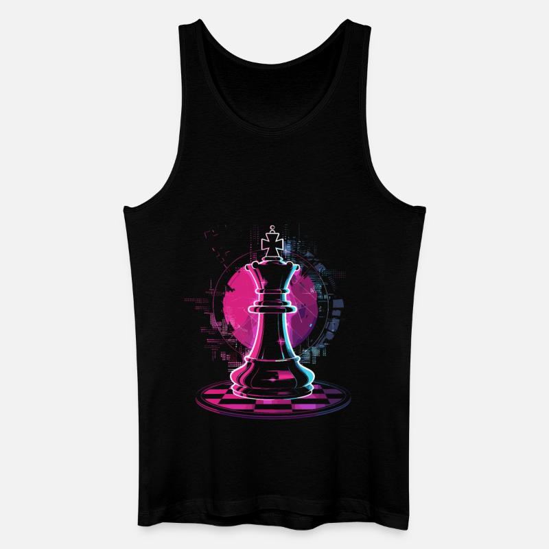 Schachfigur Steampunk Look - Männer Bio Tank Top - Schwarz