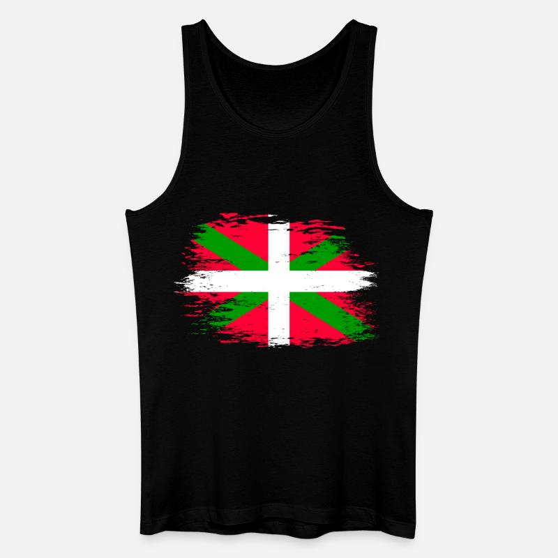 Baskische Flagge used - Männer Bio Tank Top - Schwarz