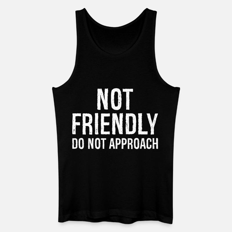 not friendly do not approach - Débardeur bio Homme - noir