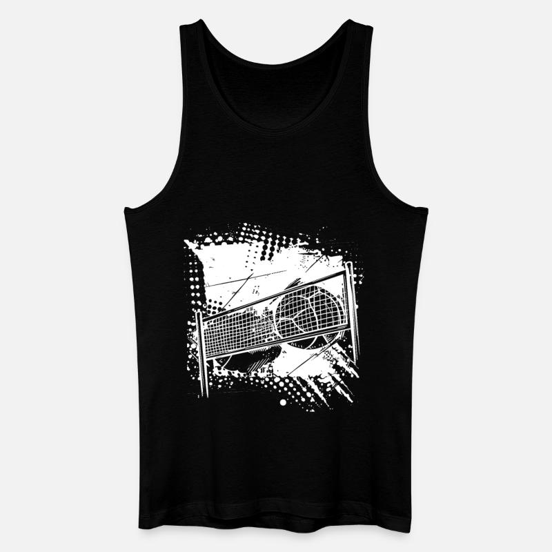 Volleyball Zeichnung - Männer Bio Tank Top - Schwarz