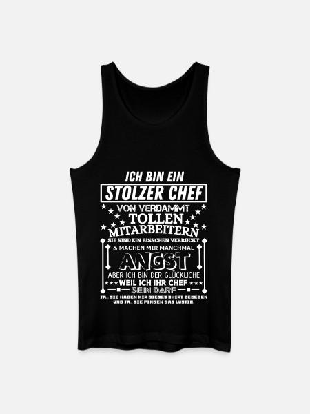 Stolt chef sjov gave til manager kontor - Økologisk tanktop til mænd - sort