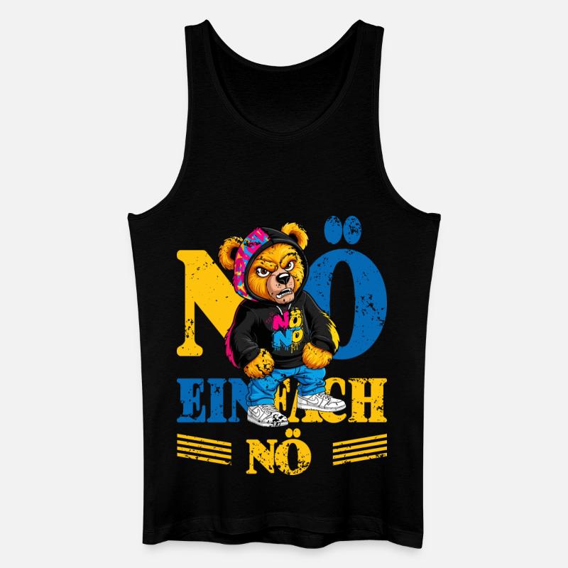 Grumpy Bear - Men’s Organic Tank Top - black