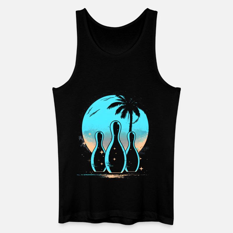 Oldschool Bowling - Männer Bio Tank Top - Schwarz