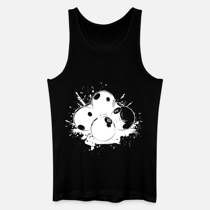 Billardkugeln Graffiti - Männer Bio Tank Top - Schwarz
