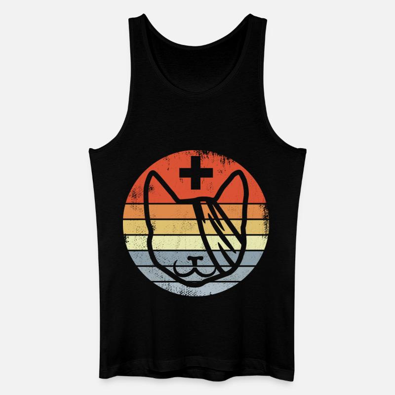 Tierarzt Katze - Männer Bio Tank Top - Schwarz