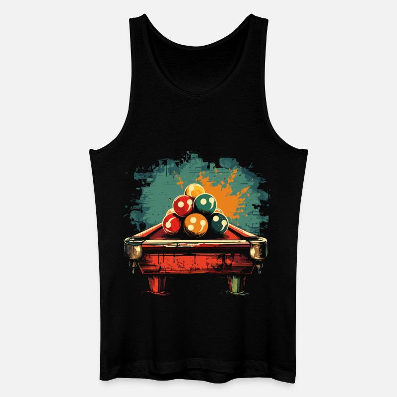 Billard Comic Stil - Männer Bio Tank Top - Schwarz