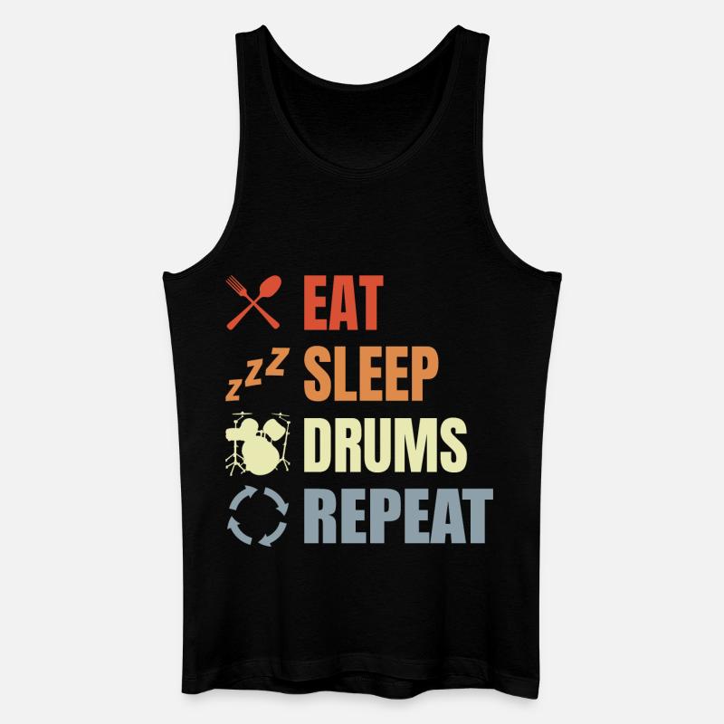 Drum Routine - Men’s Organic Tank Top - black