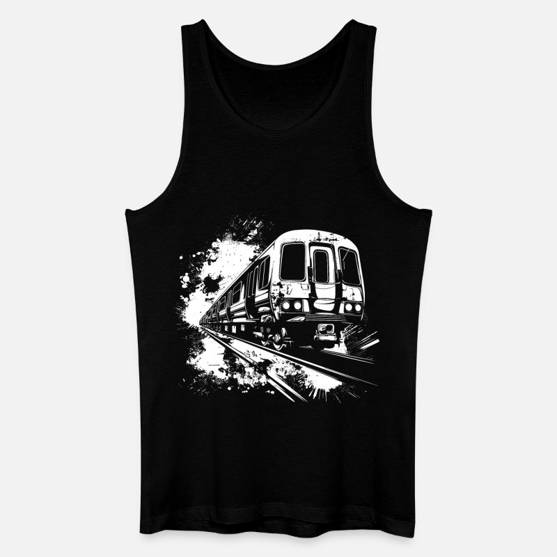 Zug Farbklecks - Männer Bio Tank Top - Schwarz