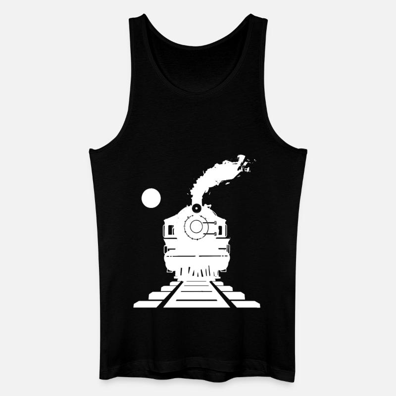 Eisenbahn Skizze - Männer Bio Tank Top - Schwarz