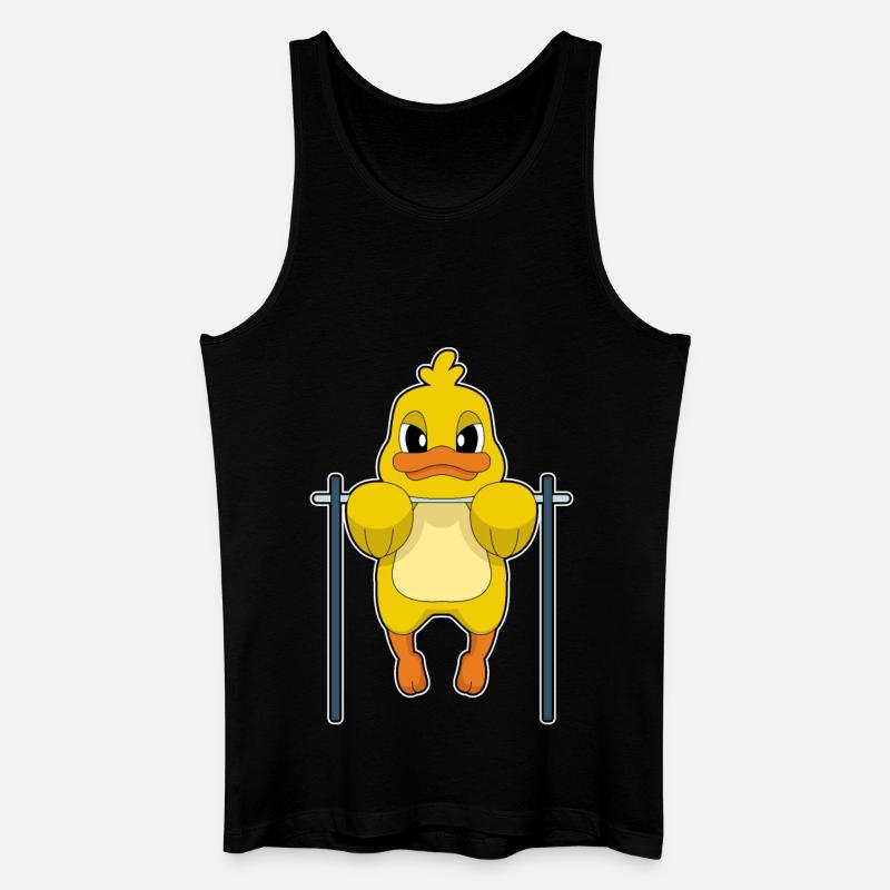 Duck Bodybuilder Pull-ups Bodybuilding - Men’s Organic Tank Top - black
