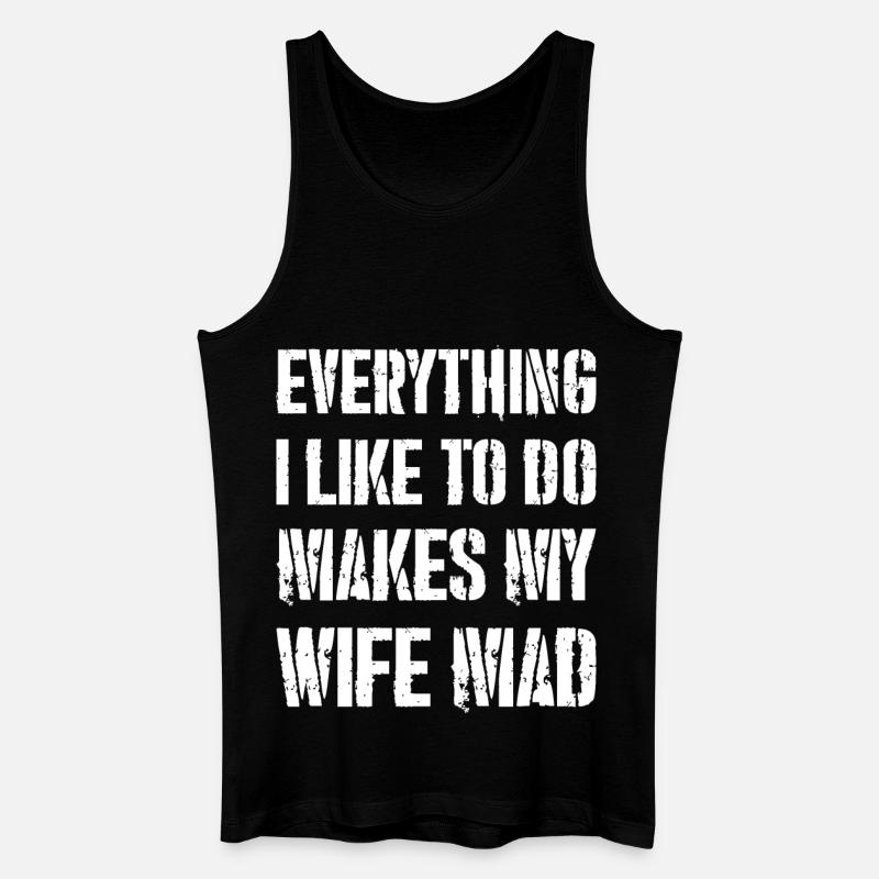 everything I like to do - Männer Bio Tank Top - Schwarz
