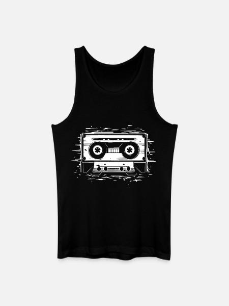 Compact Cassette - Men’s Organic Tank Top - black