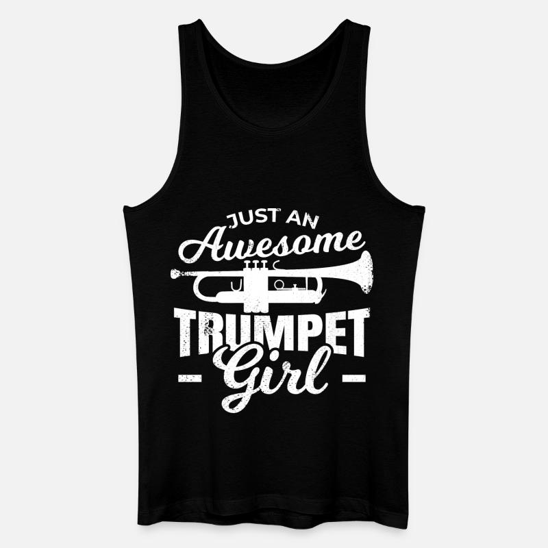 Trompeten Mädchen - Männer Bio Tank Top - Schwarz