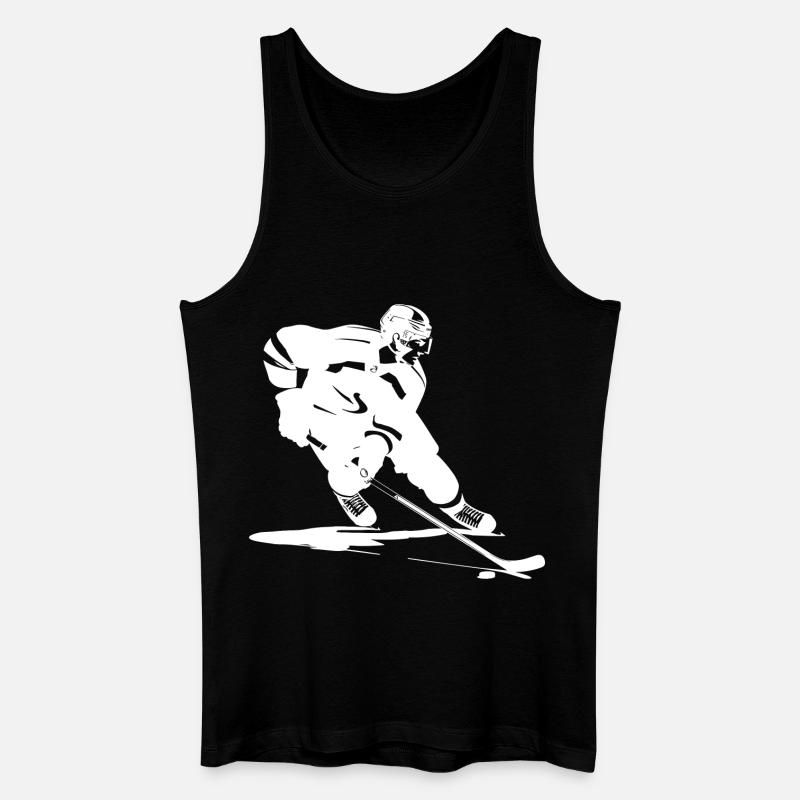 Eishockey Grafik - Männer Bio Tank Top - Schwarz