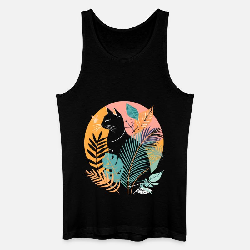 Porträt einer Katze - Männer Bio Tank Top - Schwarz