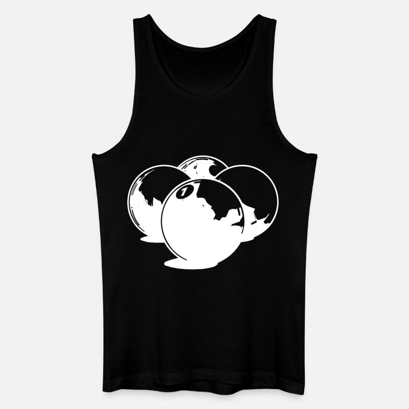 Billardkugeln Zeichnung - Männer Bio Tank Top - Schwarz