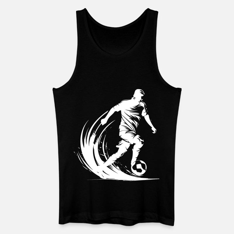 Fußballspieler Grafik - Männer Bio Tank Top - Schwarz