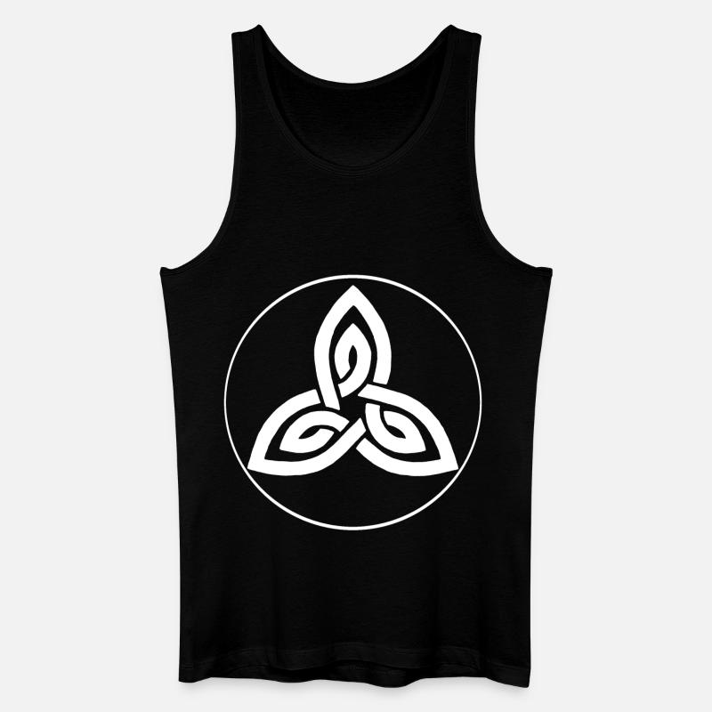 Weiße keltische Blume - Männer Bio Tank Top - Schwarz