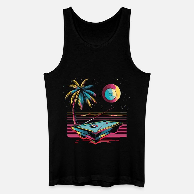 Billard Steamwave - Männer Bio Tank Top - Schwarz