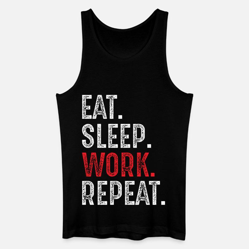 Eat Sleep Work Repeat - Men’s Organic Tank Top - black