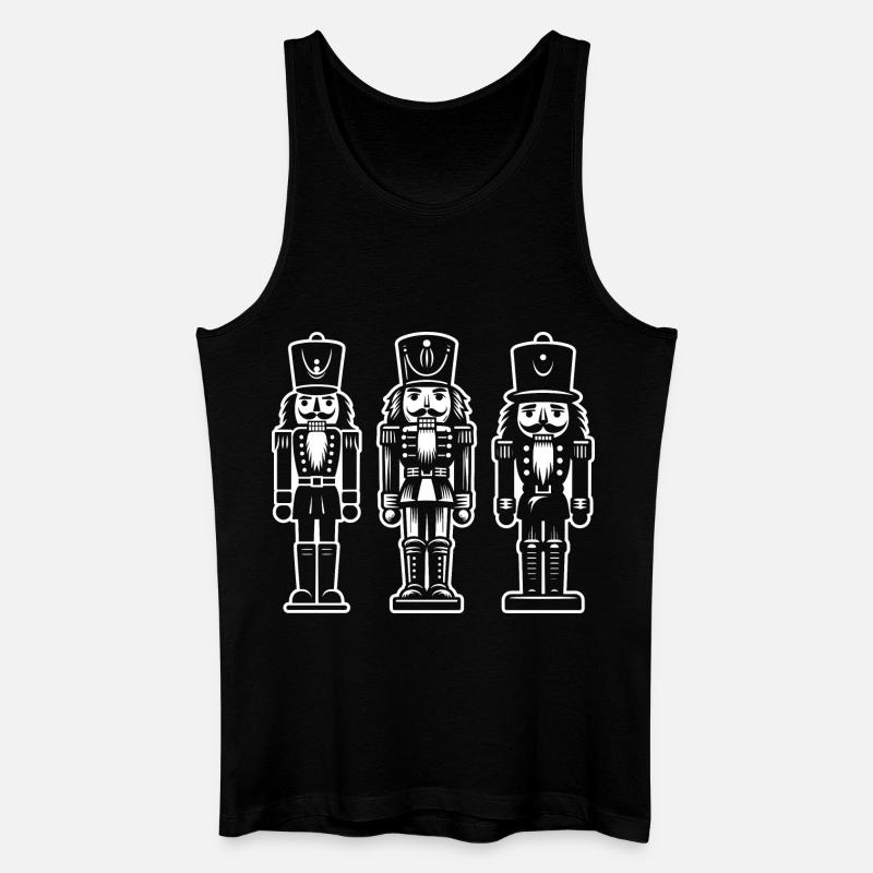 Nussknacker Trio Print - Männer Bio Tank Top - Schwarz