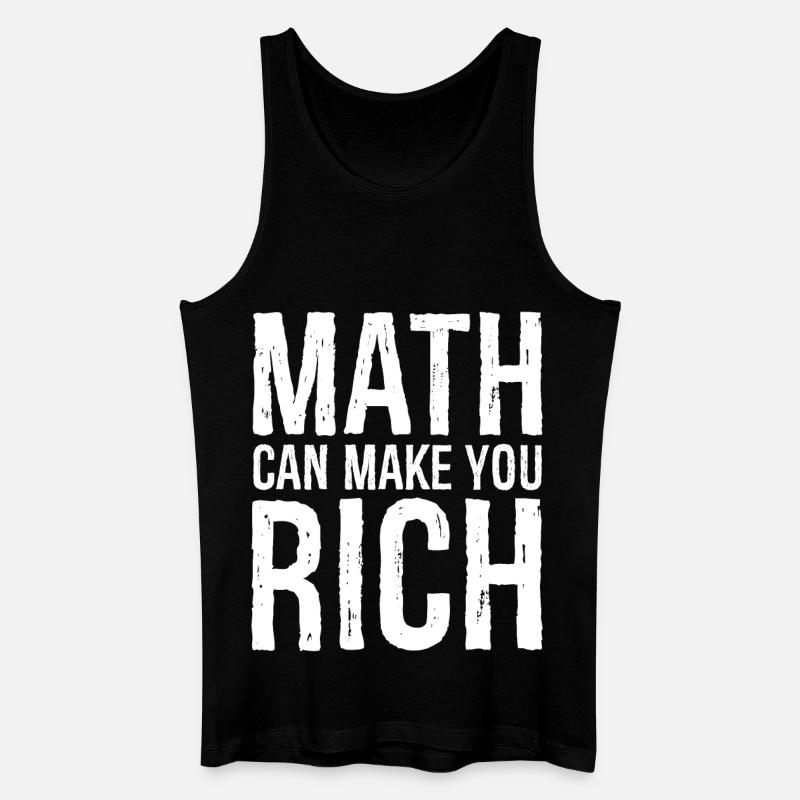 Mathematik kann reich machen - Männer Bio Tank Top - Schwarz