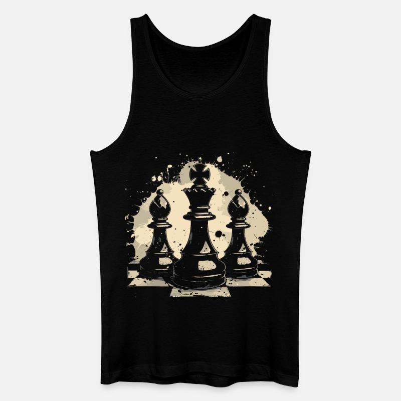 Graffiti d’échecs - Débardeur bio Homme - noir