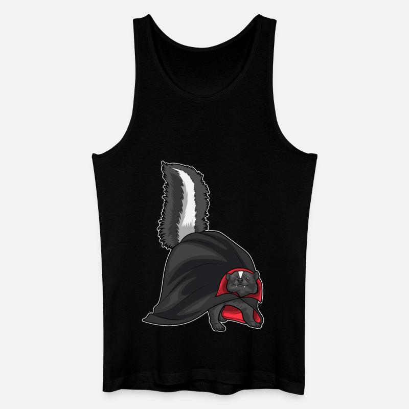 Stinktier Halloween Vampir - Männer Bio Tank Top - Schwarz