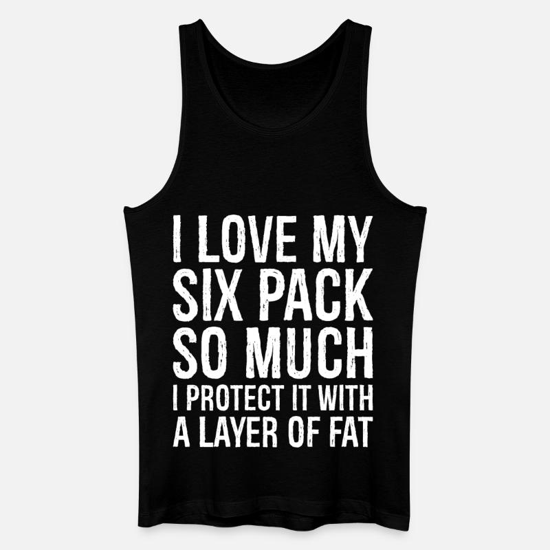 Ich liebe mein Sixpack so sehr - Männer Bio Tank Top - Schwarz