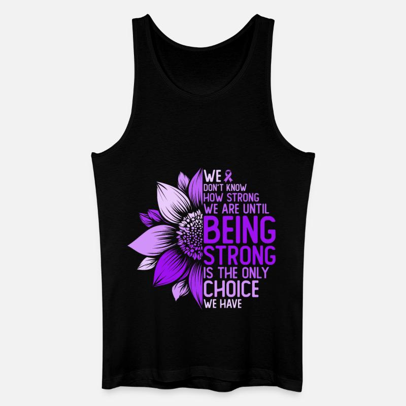 Krebs Bewusstein Sonnenblume Motivation Geschenk - Männer Bio Tank Top - Schwarz