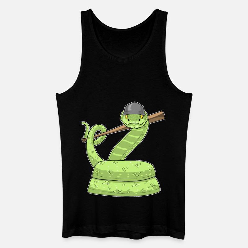 Snake Baseball Baseball Bat - Men’s Organic Tank Top - black