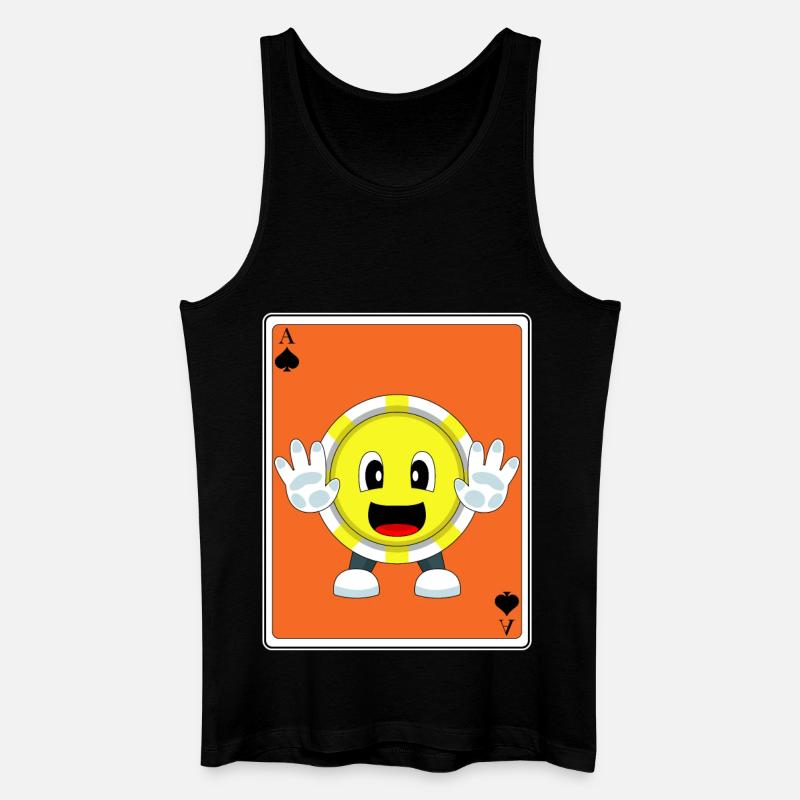 Pokerchips Poker Pokerkarten - Männer Bio Tank Top - Schwarz