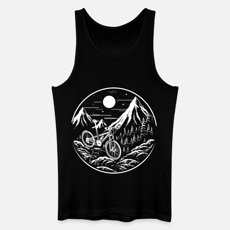 Mountainbiken - Männer Bio Tank Top - Schwarz