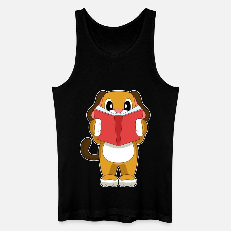 Hund Buch - Männer Bio Tank Top - Schwarz