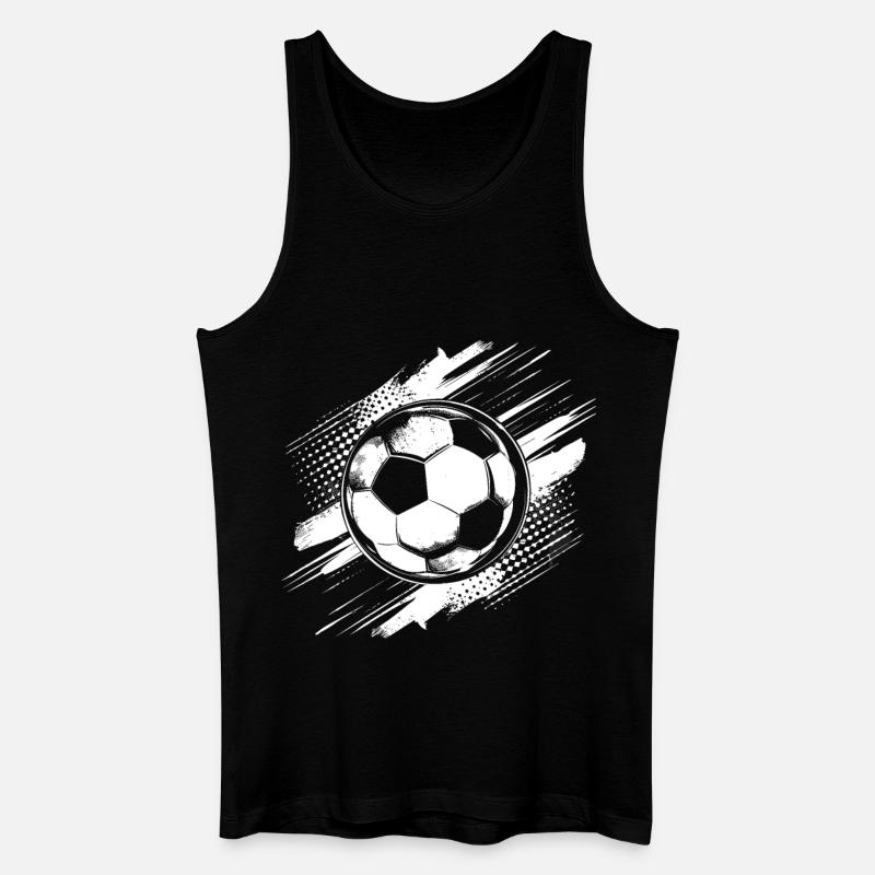 Fußball Grafik - Männer Bio Tank Top - Schwarz