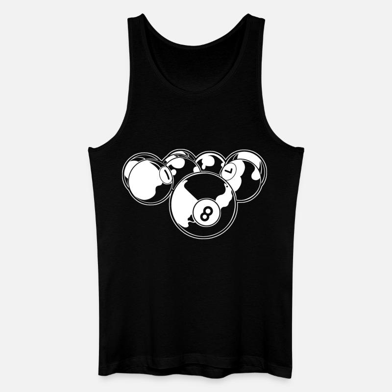 8 Ball Billard - Männer Bio Tank Top - Schwarz