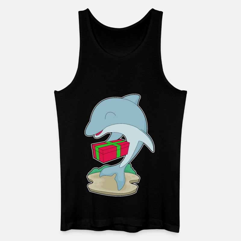Delfin Weihnachten Paket - Männer Bio Tank Top - Schwarz