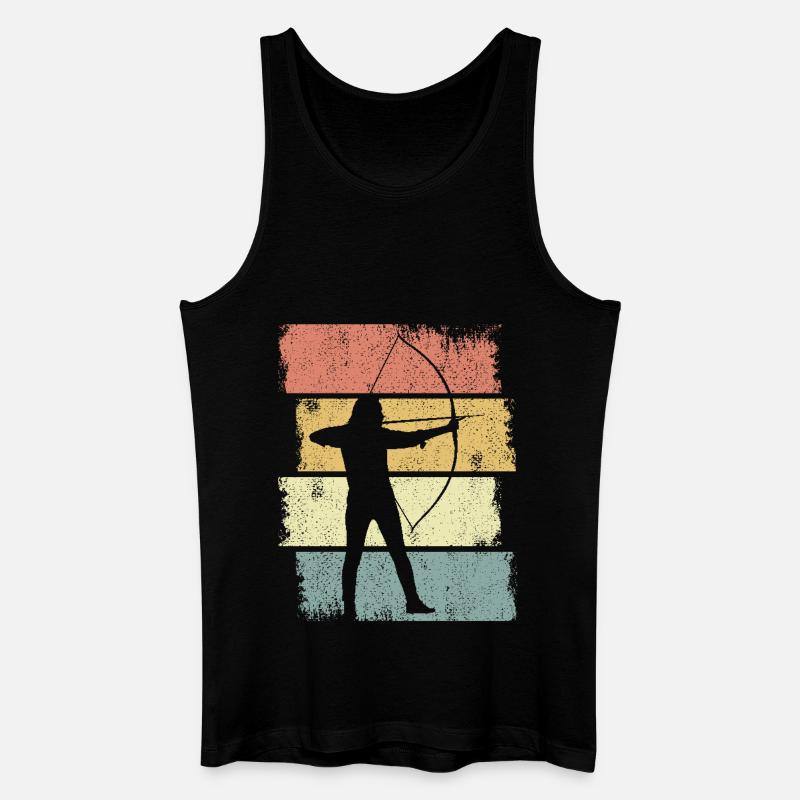 Bogenschütze Skizze - Männer Bio Tank Top - Schwarz
