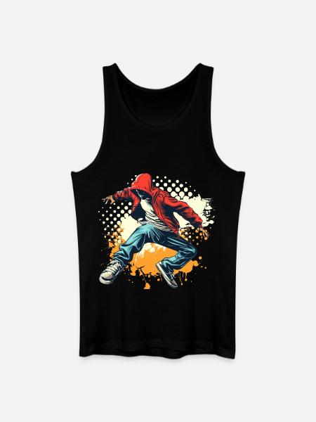 Graphique Breakdancer - Débardeur bio Homme - noir