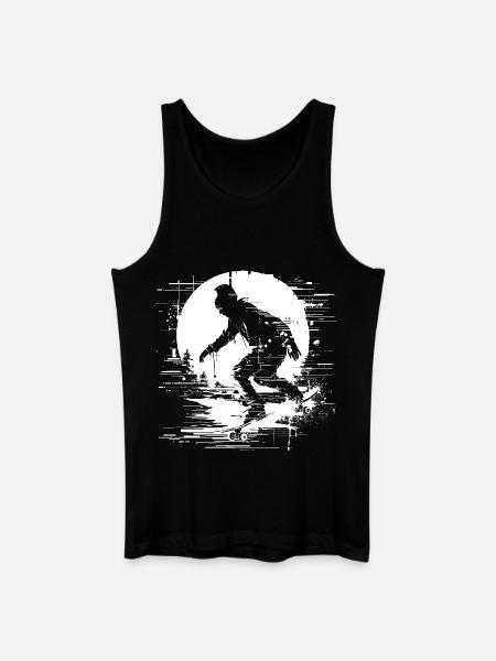 Skateboarder Pixel Graphic - Men’s Organic Tank Top - black