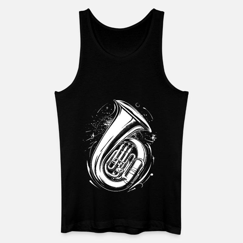 Tuba Skizze - Männer Bio Tank Top - Schwarz