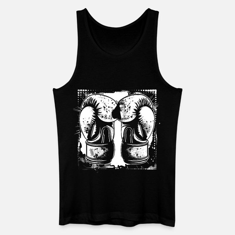 Boxhandschuhe Skizze - Männer Bio Tank Top - Schwarz